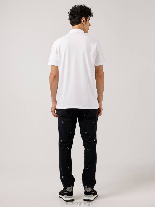 J.Lindeberg menn strike rib jersey polo hviske hvitt klær F8642108