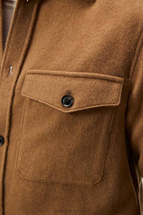 J.Lindeberg menn flat ull overskjorte chipmunk klær F8641160