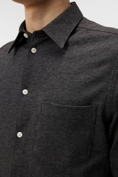 J.Lindeberg menn jersey slim skjorte høy stige klær F8641183