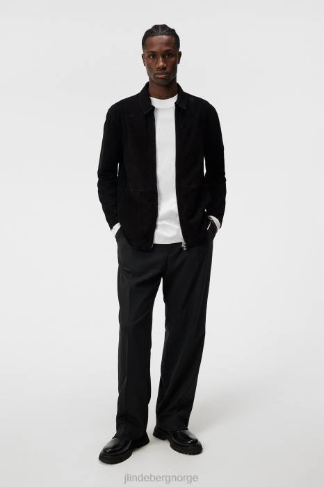 J.Lindeberg menn jonah semsket overskjorte svart klær F8641163