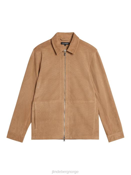 J.Lindeberg menn jonah semsket overskjorte tiger brun klær F8641196