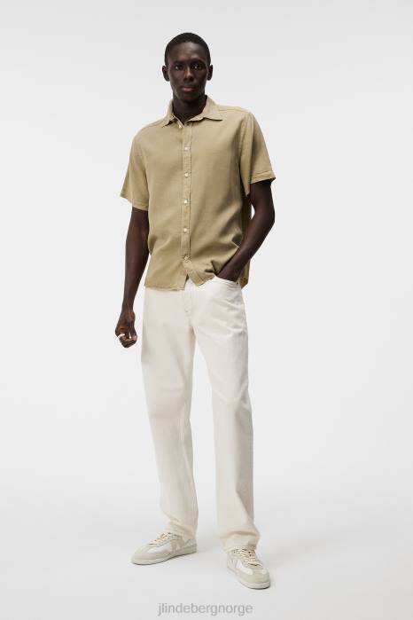 J.Lindeberg menn komfort tencel skjorte aloe klær F8641164