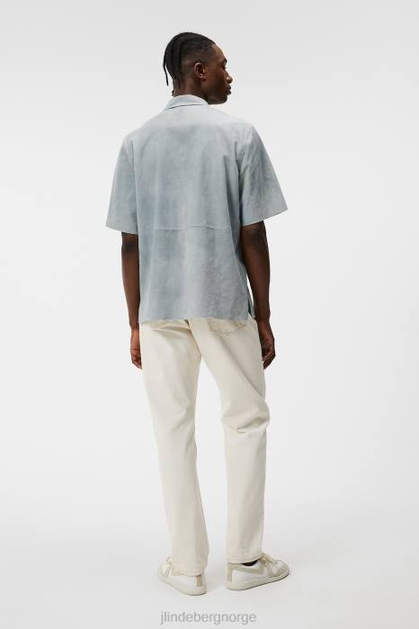 J.Lindeberg menn kort semsket skjorte drømme blå klær F8641178