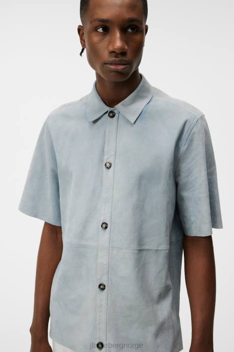 J.Lindeberg menn kort semsket skjorte drømme blå klær F8641178