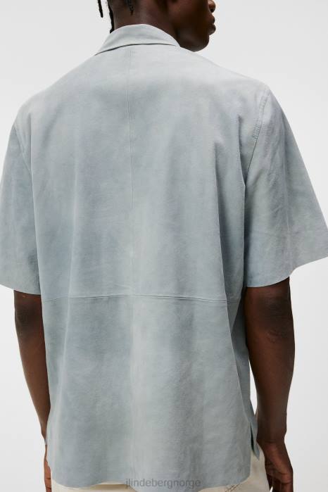 J.Lindeberg menn kort semsket skjorte drømme blå klær F8641178