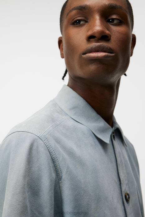 J.Lindeberg menn kort semsket skjorte drømme blå klær F8641178