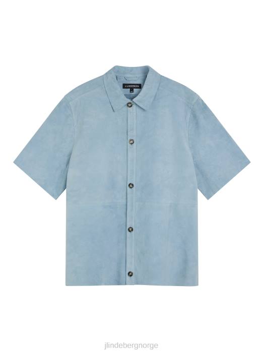 J.Lindeberg menn kort semsket skjorte drømme blå klær F8641178