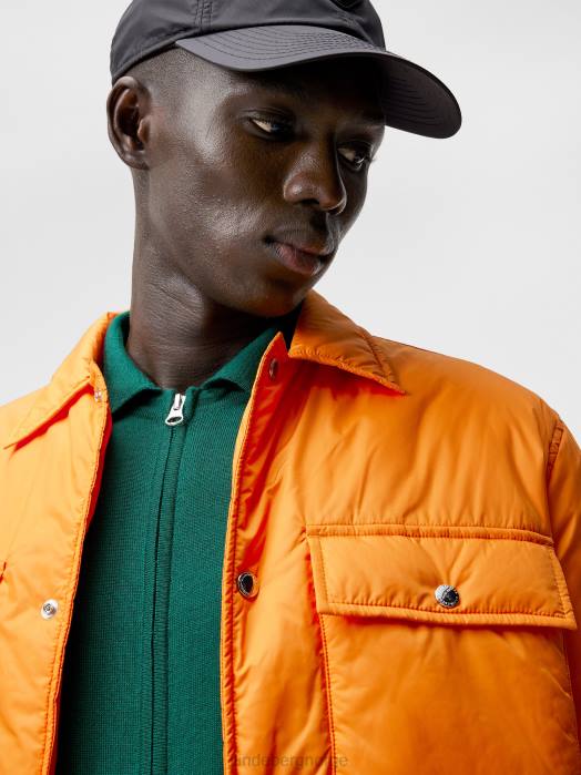 J.Lindeberg menn overskjorte i nilon russet oransje klær F8641191