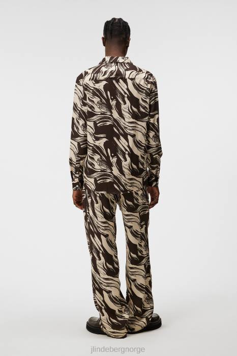 J.Lindeberg menn playa tencel skjorte med trykk delikat klær F8641149