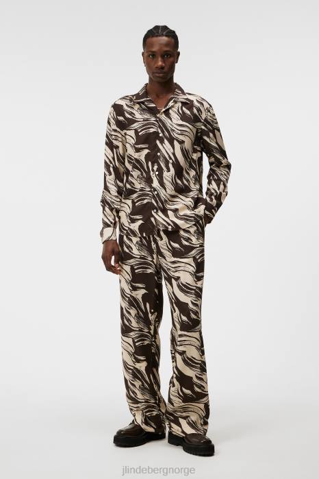 J.Lindeberg menn playa tencel skjorte med trykk delikat klær F8641149