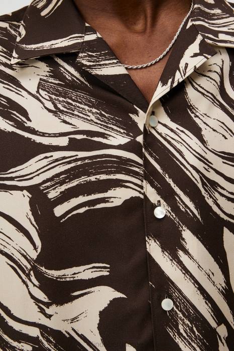 J.Lindeberg menn playa tencel skjorte med trykk delikat klær F8641149