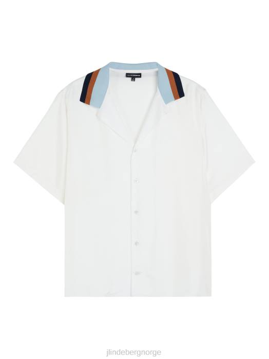 J.Lindeberg menn skala silkeskjorte hvit klær F8641166