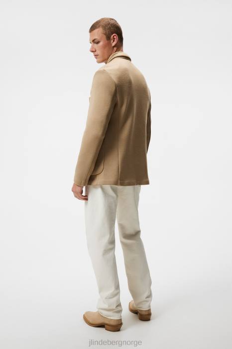 J.Lindeberg menn carlton bonded cardigan blazer tiger brun klær F8641214