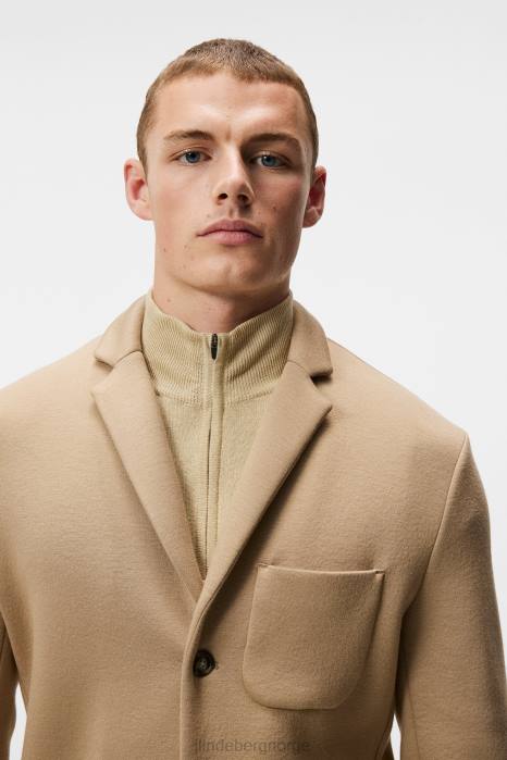 J.Lindeberg menn carlton bonded cardigan blazer tiger brun klær F8641214