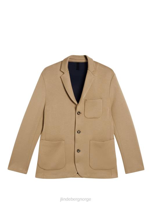 J.Lindeberg menn carlton bonded cardigan blazer tiger brun klær F8641214