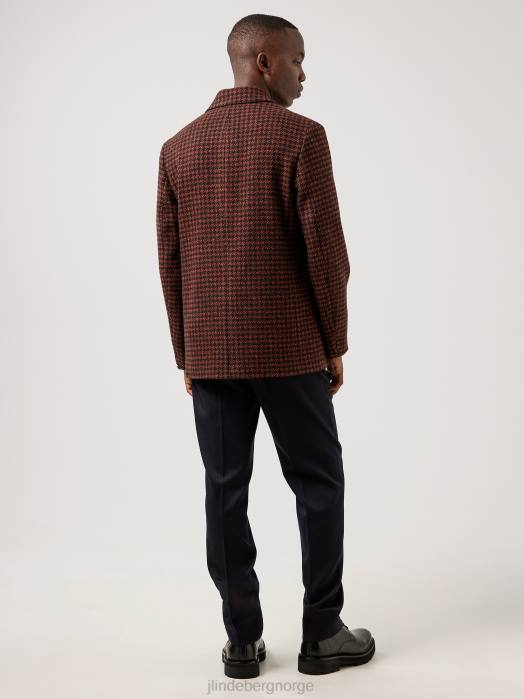 J.Lindeberg menn david houndstooth blazer sirkel oransje klær F8642570