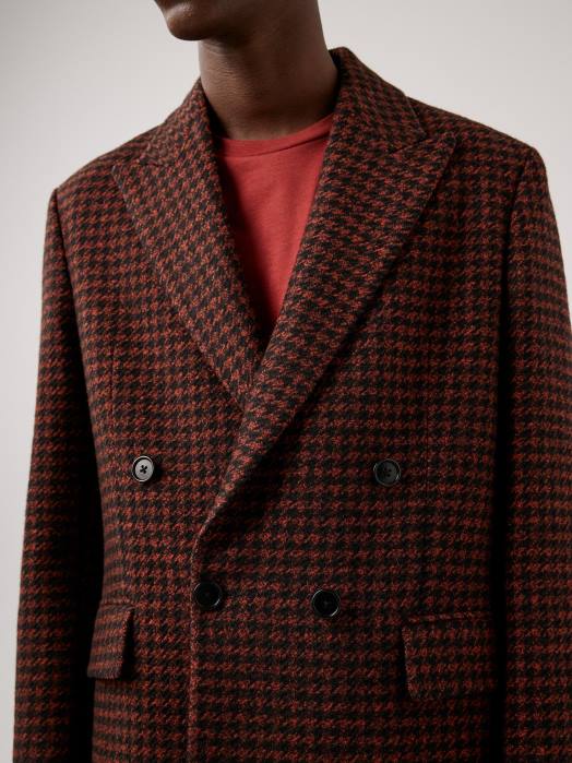 J.Lindeberg menn david houndstooth blazer sirkel oransje klær F8642570