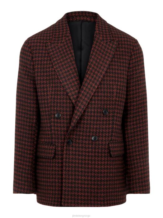 J.Lindeberg menn david houndstooth blazer sirkel oransje klær F8642570