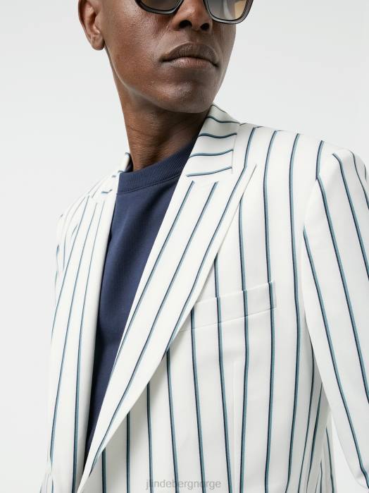 J.Lindeberg menn dorian pinstripe blazer hvit klær F8642560