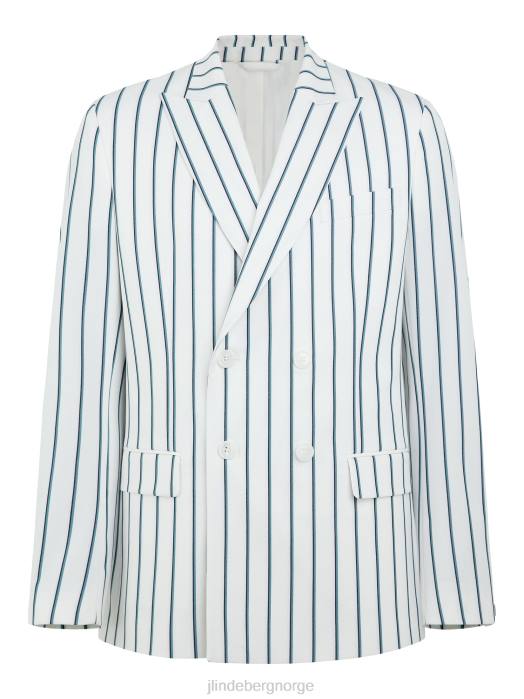 J.Lindeberg menn dorian pinstripe blazer hvit klær F8642560