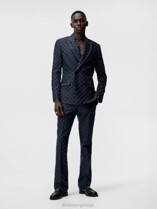 J.Lindeberg menn doryl jacquard blazer marinen klær F8641226