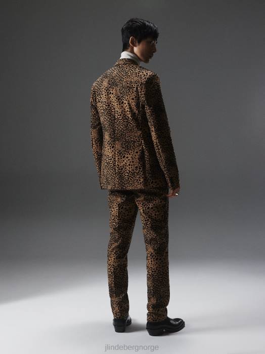 J.Lindeberg menn elton flock leopard blazer chipmunk klær F8642547