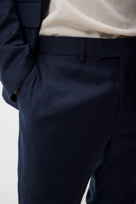 J.Lindeberg menn grant flanell bukser marinen klær F8641202