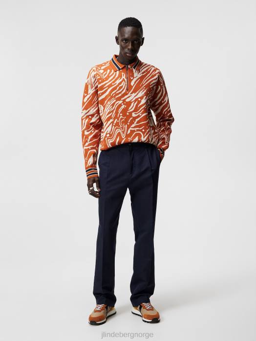 J.Lindeberg menn haij bukser i bomullslin marinen klær F8641222