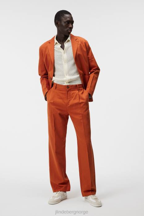 J.Lindeberg menn haij bukser i bomullslin minimal klær F8641204