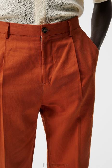 J.Lindeberg menn haij bukser i bomullslin minimal klær F8641204