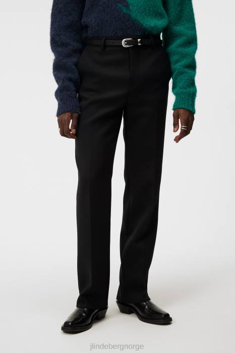 J.Lindeberg menn haij dobbelvevde bukser svart klær F8641198