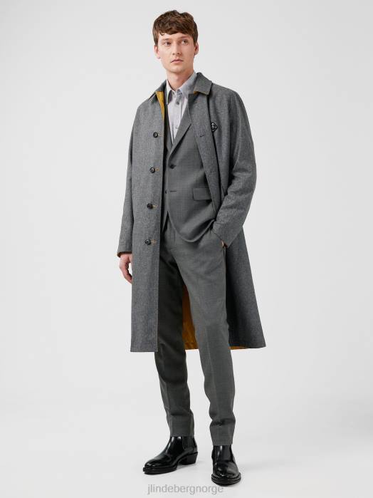 J.Lindeberg menn hopper aktiv hopsack blazer gråmelert klær F8641231