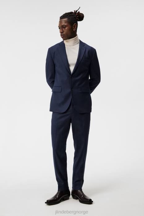 J.Lindeberg menn hopper flanell blazer marinen klær F8641203