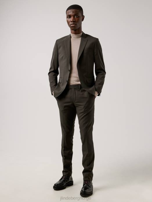 J.Lindeberg menn hopper komfort ullblazer tanggrønn klær F8642573