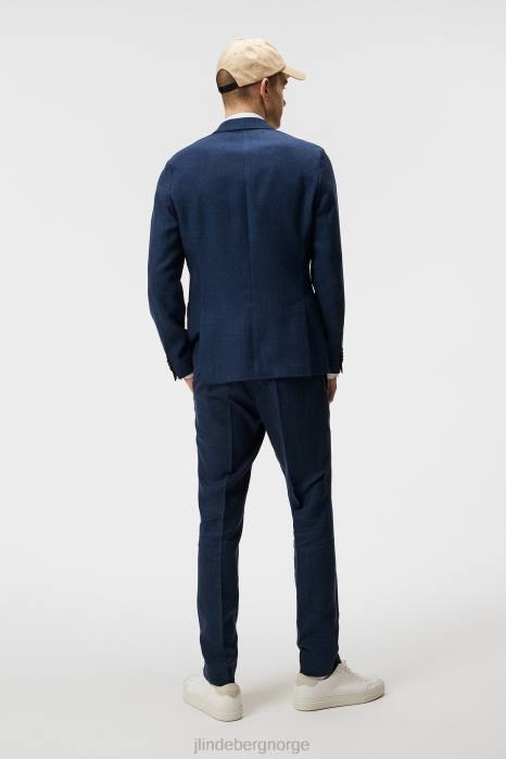 J.Lindeberg menn hopper super lin blazer blå indigo klær F8641221