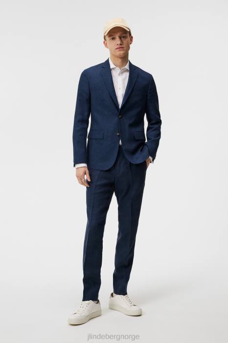 J.Lindeberg menn hopper super lin blazer blå indigo klær F8641221