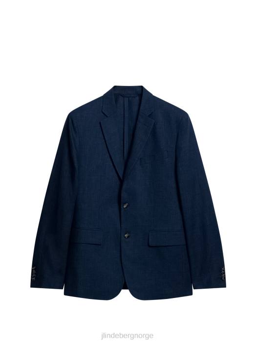 J.Lindeberg menn hopper super lin blazer blå indigo klær F8641221