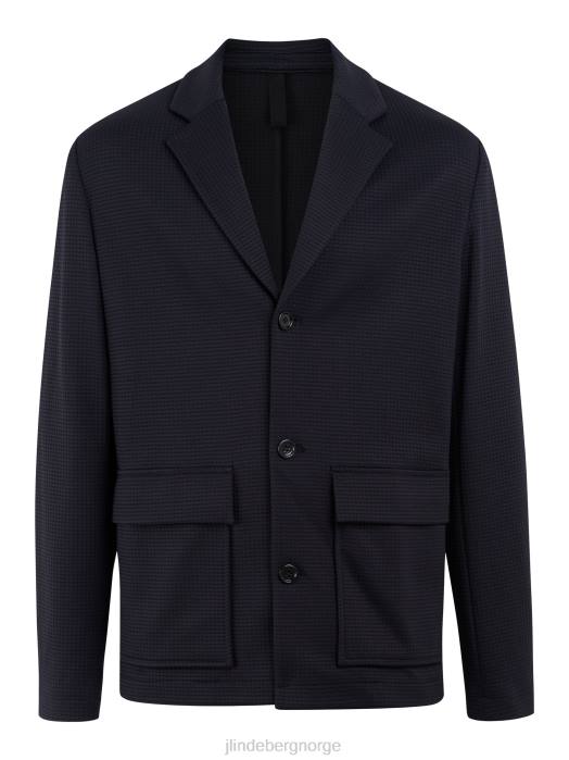 J.Lindeberg menn jack jersey struktur blazer svart klær F8642548
