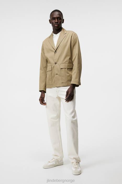 J.Lindeberg menn jack lett bomullsblazer aloe klær F8641210