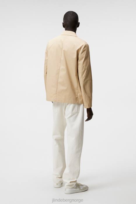 J.Lindeberg menn jack lett bomullsblazer safari beige klær F8641211