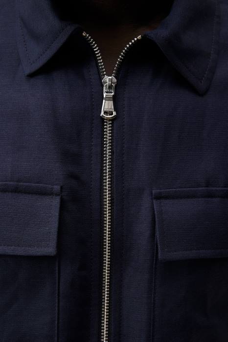 J.Lindeberg menn jackson tencel linjakke marinen klær F8641209