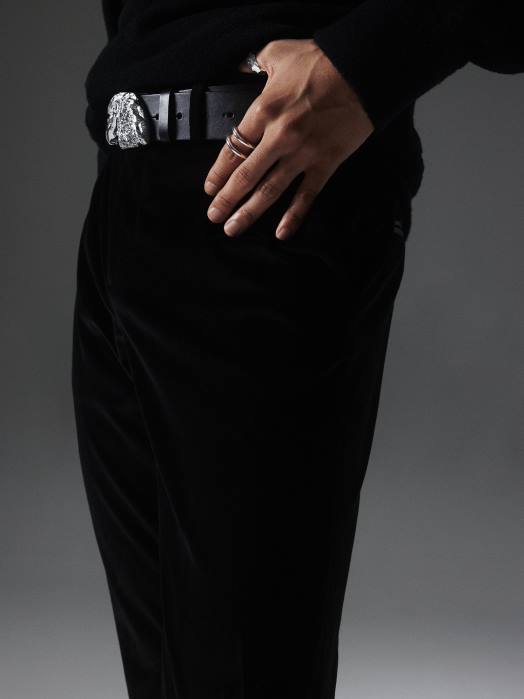 J.Lindeberg menn liam fløyelsbukser svart klær F8642546