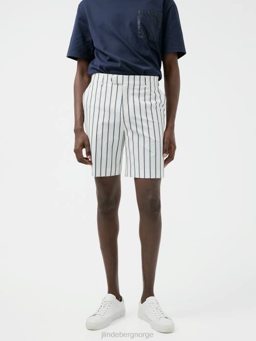 J.Lindeberg menn randy pinstripe bermudashorts hvit klær F8642559
