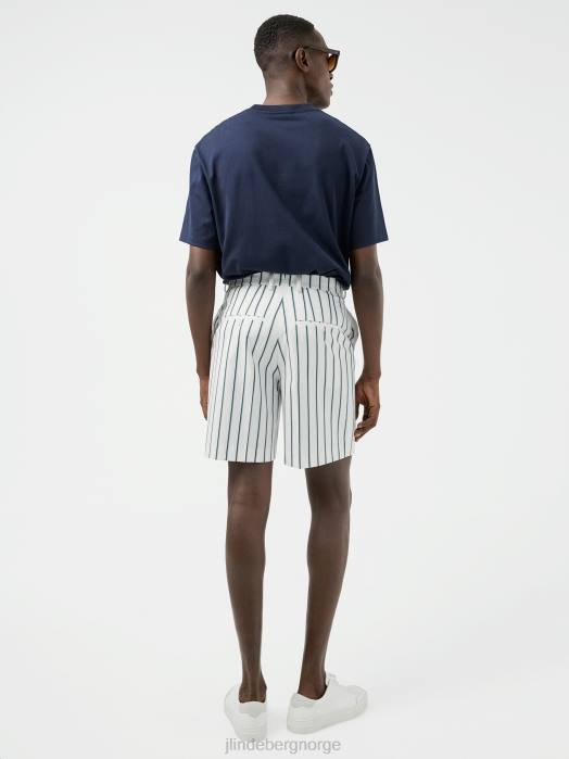 J.Lindeberg menn randy pinstripe bermudashorts hvit klær F8642559