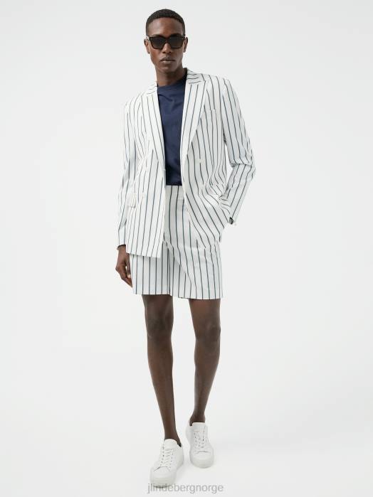 J.Lindeberg menn randy pinstripe bermudashorts hvit klær F8642559