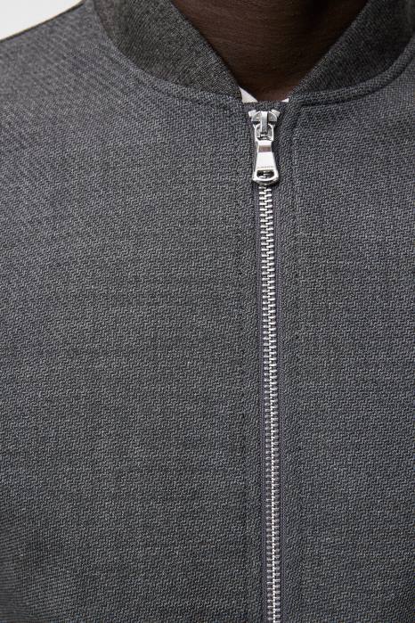 J.Lindeberg menn thom strukturert 2-tone bombefly lys grå melange klær F8641216