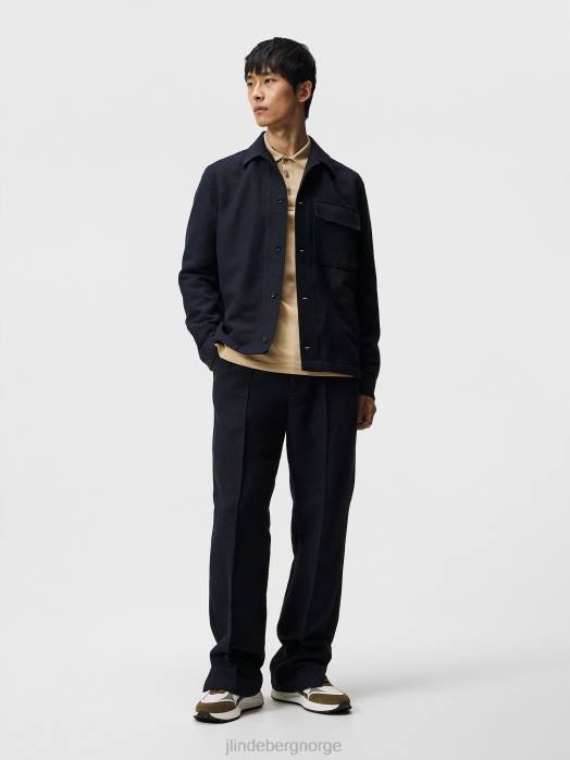 J.Lindeberg menn Asher langermet polo safari beige klær F864960