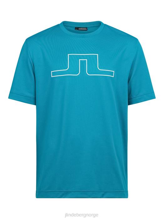 J.Lindeberg menn bridge grafisk t-skjorte emalje blå klær F8642151