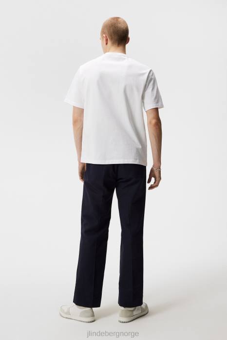 J.Lindeberg menn camilo grafisk t-skjorte hvit klær F864968