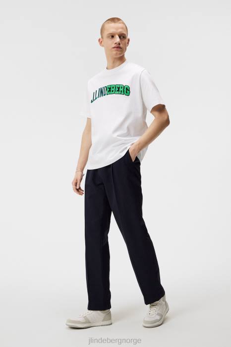 J.Lindeberg menn camilo grafisk t-skjorte hvit klær F864968